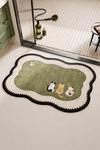 LUNARO Modern Fabric Bath Mat