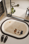 LUNARO Modern Fabric Bath Mat