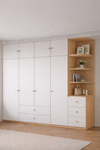 ORLIVO Scandinavian Wooden Wardrobe