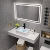 VELORA Contemporary Metal Bathroom Vanity