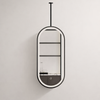 OVARO Modern Glass Floor Mirror