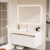 LUNARO Modern Metal Bathroom Vanity