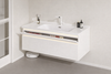 LUNARO Modern Metal Bathroom Vanity