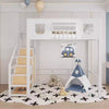 NORVIA Scandinavian Metal Loft Bed Frame