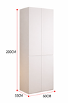 KERNO Scandinavian Wooden Wardrobe