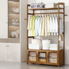 BAMRO Scandinavian Wooden Garment Rack