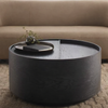 LUNARO Japandi Wooden Coffee Table
