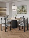 TORVIA Wabi Sabi Travertine Dining Table
