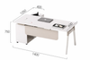 EXLIVO Modern Wooden Executive Desk
