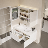 LUNARO Modern Metal Bathroom Vanity