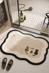 LUNARO Modern Fabric Bath Mat