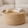 LUNARO Japandi Wooden Coffee Table