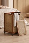 LUNORA Scandinavian Rattan Laundry Hamper