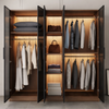 SEVON Scandinavian Wooden Wardrobe