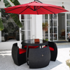 PUMARO Contemporary Rattan Outdoor Coffee Table Set
